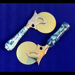 Ocean and Blue Pizza Cutters