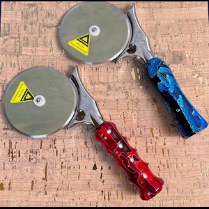 Red and Blue Pizza Cutters